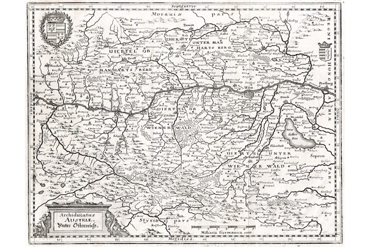 Austriae, Merian, mědiryt, 1649