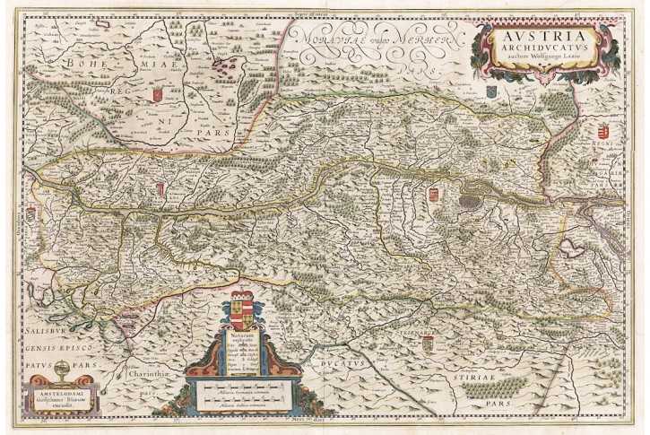 Blaeu G. : Austria Archiducatus, mědiryt, (1640)