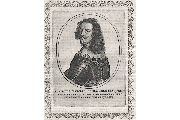 Albertus Aremberg, mědiryt, (1650)