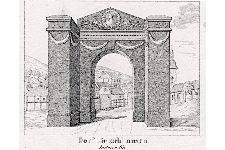 Libčeves, Glasser, litografie, 1836