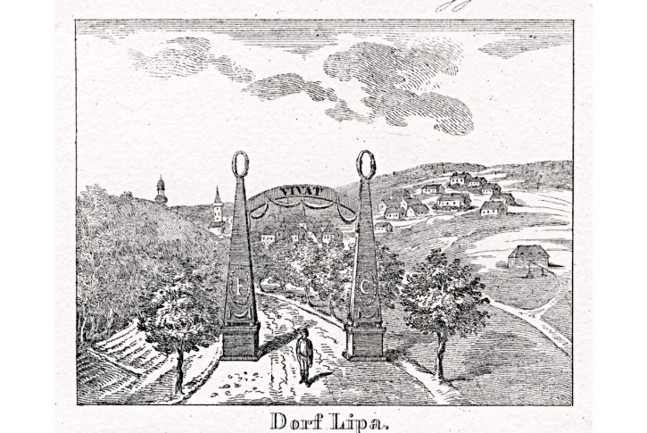 Lipá nad Orlicí, Glasser, litografie, 1836