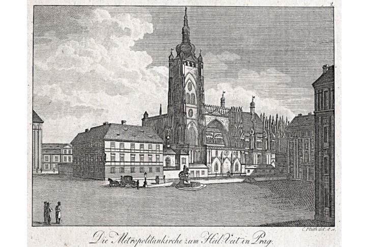 Praha Sv. Vít, Hyllos,  mědiryt, 1819