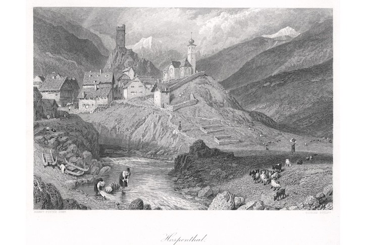 St. Gothard, Petter, oceloryt, (1870)