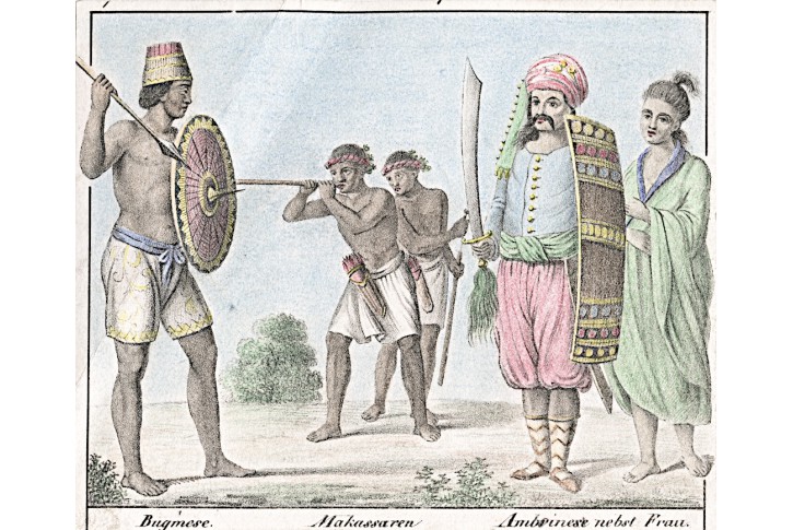 Afrika kroje, kolor. litografie, (1840)