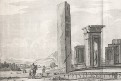 Persepolis Iran, mědiryt, 1718