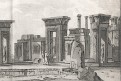 Persepolis Iran, mědiryt, 1718