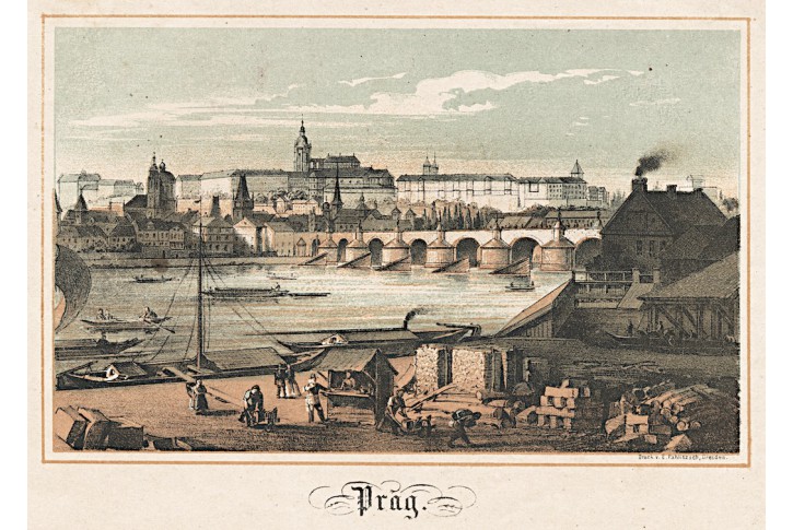 Praha, Pahlitzsch, litografie, (1880)
