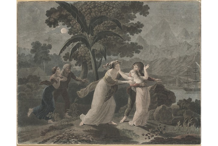 Pavel a Virginie, akvatinta, 1788