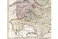 Čechy Rakousko, Bowen,  kolor. mědiryt, 1744