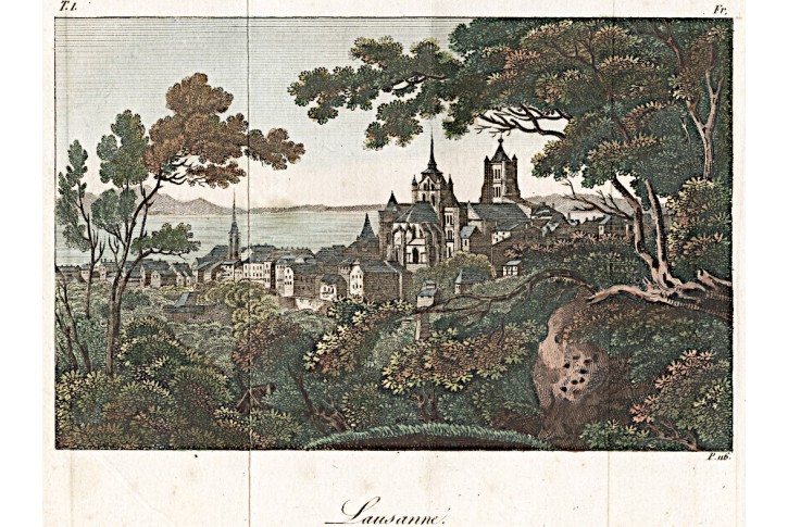 Lausanne, kolor. mědiryt , 1824