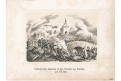 Jičín sasové bitva, Litografie, (1870)