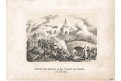 Jičín sasové bitva, Litografie, (1870)