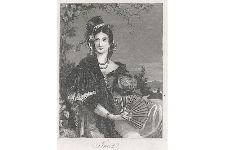 Inez, oceloryt, (1860)