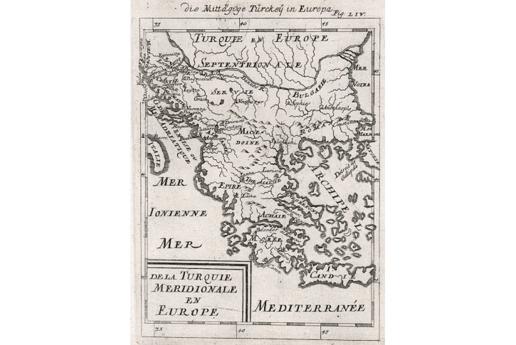 Balkán, Mallet, mědiryt, 1719