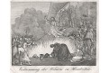 Upálení vdovy Hindostan, Medau  litografie, 1836