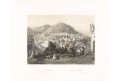 Karlovy Vary, Haun,  litografie, 1860