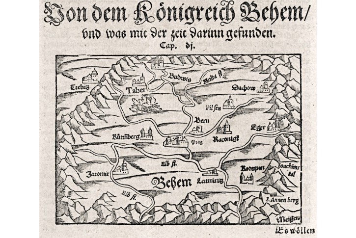 Münster S.: Behemer, dřevořez , 16 stol