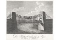 Cheb řetězový most, Medau, mědiryt, 1827