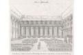 Praha Španělský sál výstava, litografie,1836