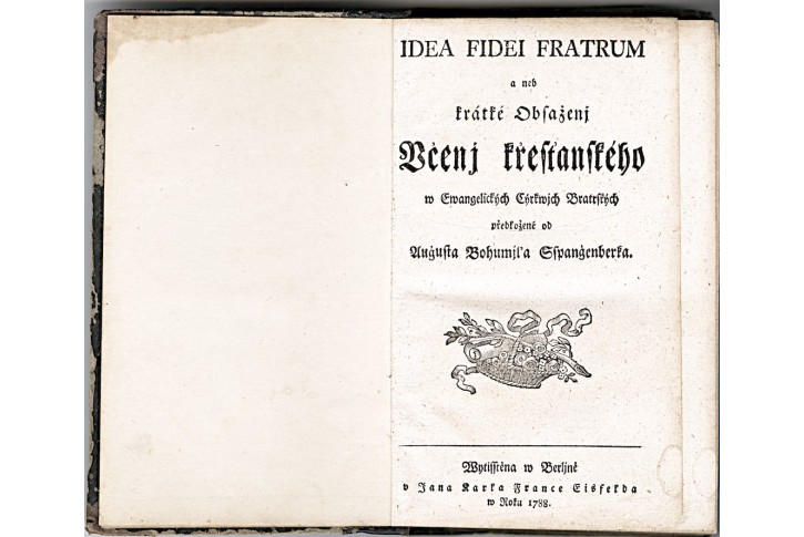 IDEA FIDEI FRATRUM, aneb kratke, Berlin, 1788