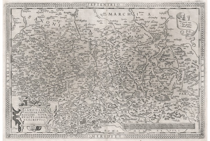 Ortelius A. : Saxonia, mědiryt, 1584