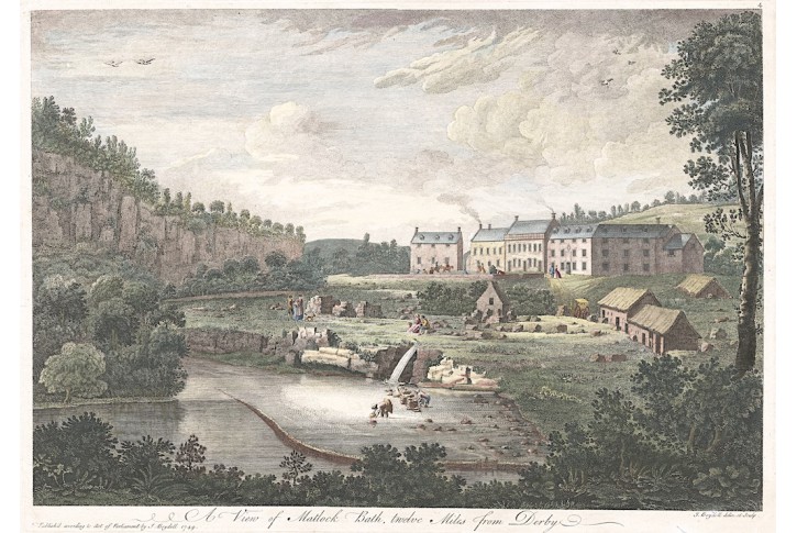 Matlock Bath, Boydel, kolor. mědiryt, 1749