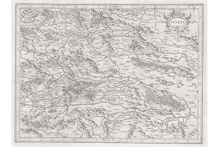 Mercator - Hondius, Stiria, mědiryt, (1620)