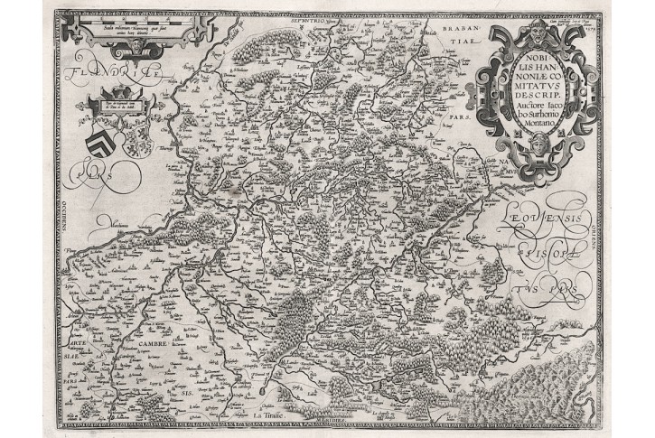 Ortelius A. : Hanoniae, mědiryt, 1603