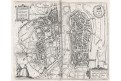 Autun Nevers, Braun Hogenberg , mědiryt , (1600)