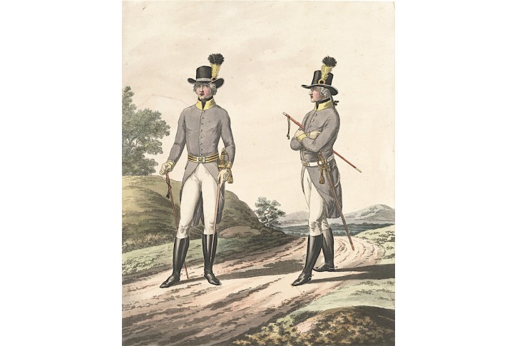 Staabs Officier, Mansf, kolor. akvatinta, (1798)