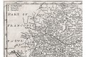 Čechy Bavorsko Rakousko, Moll, mědiryt, 1717