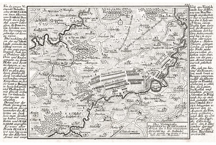 Qudenarde bitva, Bodenehr, mědiryt, (1720)