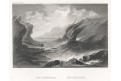 Loď v bouři Payne, oceloryt, 1850