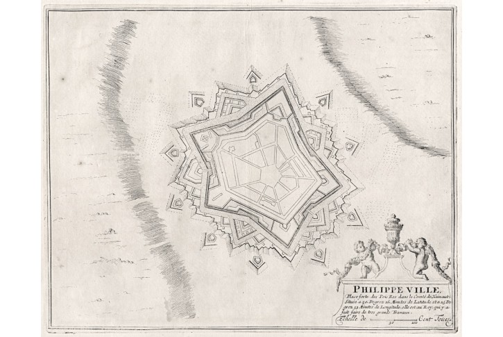 Philippeville, N. de Fer, mědiryt, 1705