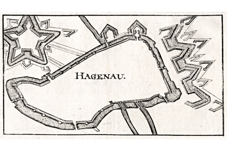 Hagenau, mědiryt, 18. stol.