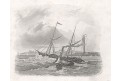Lodě, oceloryt, (1840)