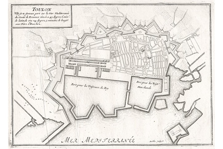 Toulon, N. de Fer, mědiryt, 1705