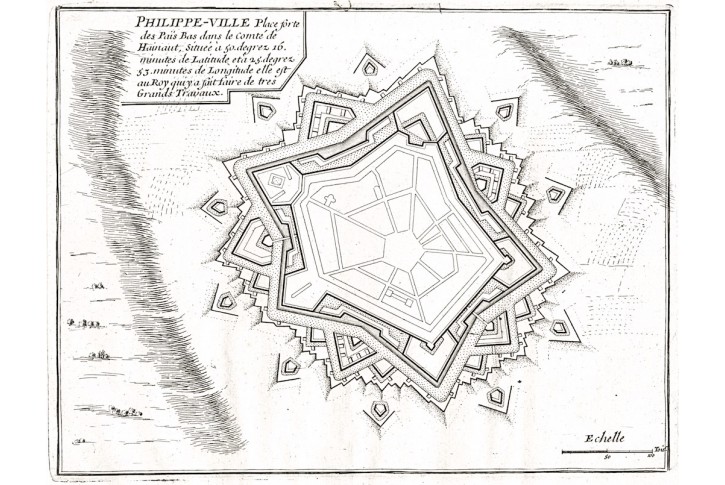 Philippeville II., N. de Fer, mědiryt, 1705