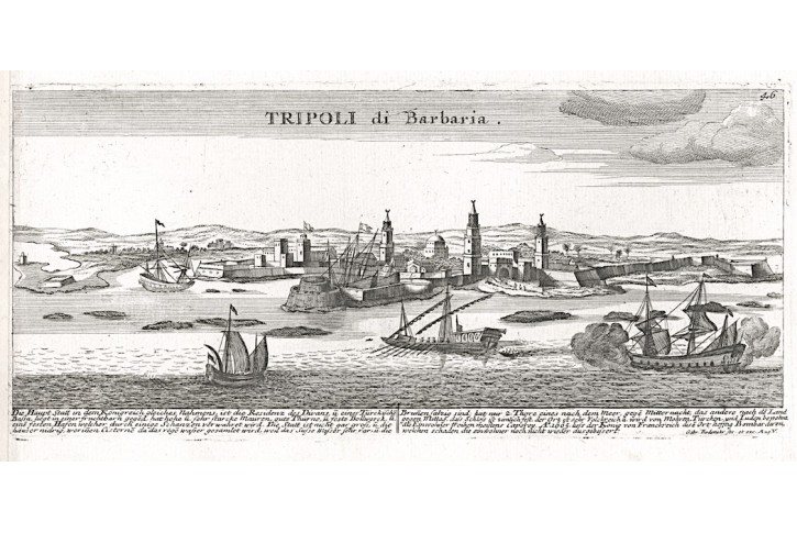 Tripolis, Bodenehr, mědiryt, 1720