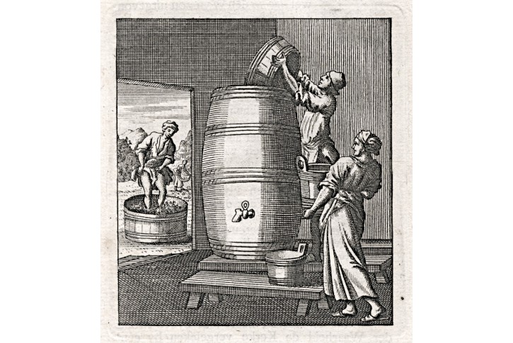 Pálenka výroba, Luyken, mědiryt, 1711