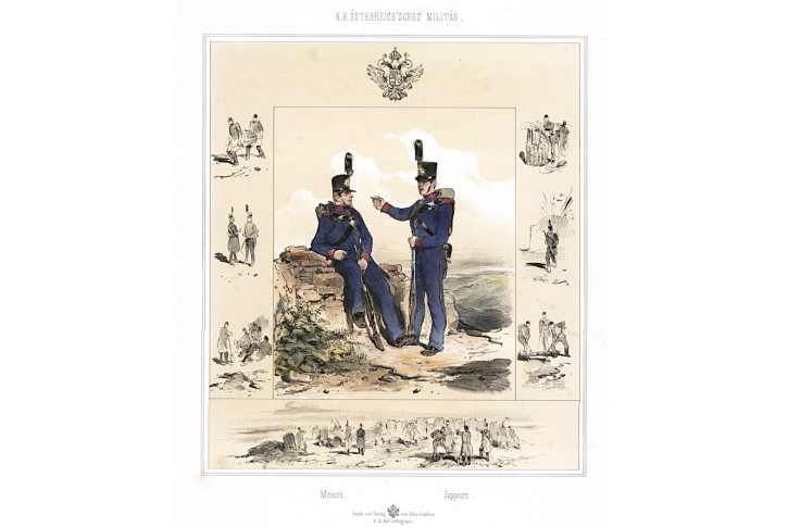 Sappeurs, Leykum, kolor. litografie, 1851