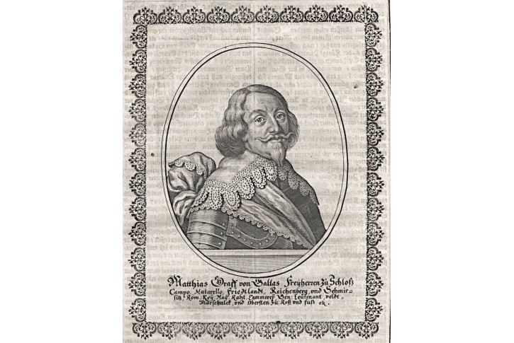 Matýáš Gallas, Merian, mědiryt,17. st.