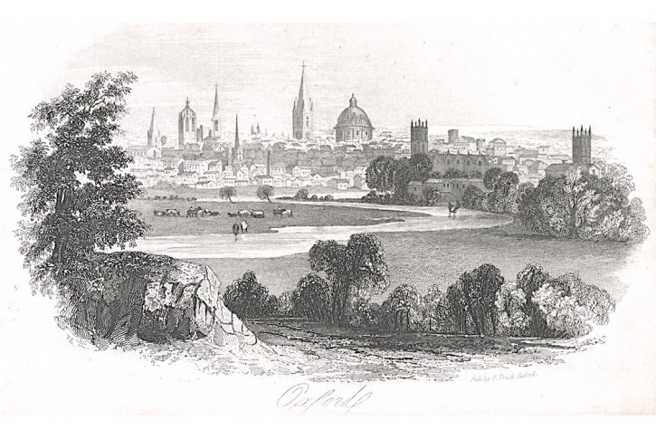 Oxford, Trusch, oceloryt, 1850