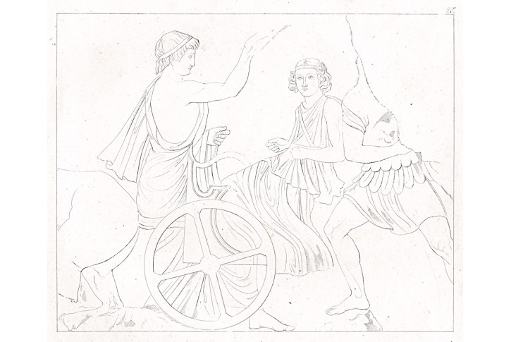 Antický vůz, mědiryt, (1810)