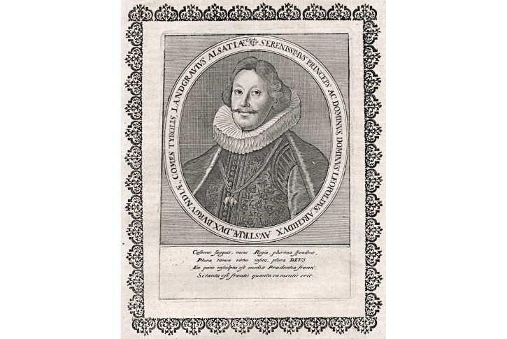 Leopold V. arcivevoda, Merian,  mědiryt, 1643