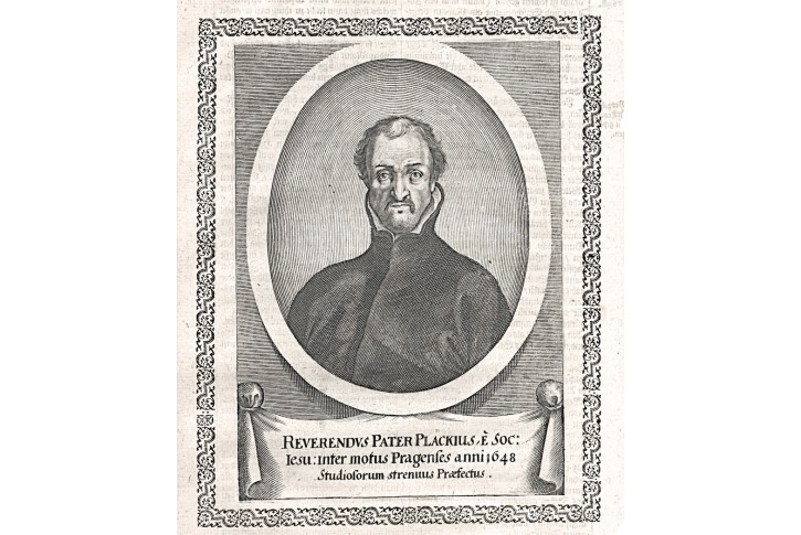 Jiří Plachý jezuita, Merian,  mědiryt (1650)
