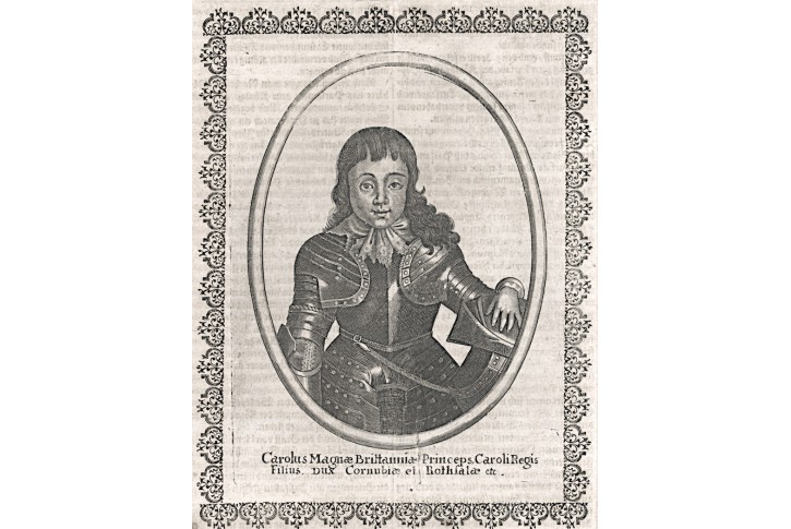 Karel II. jako dítě, Merian,  mědiryt, (1650)