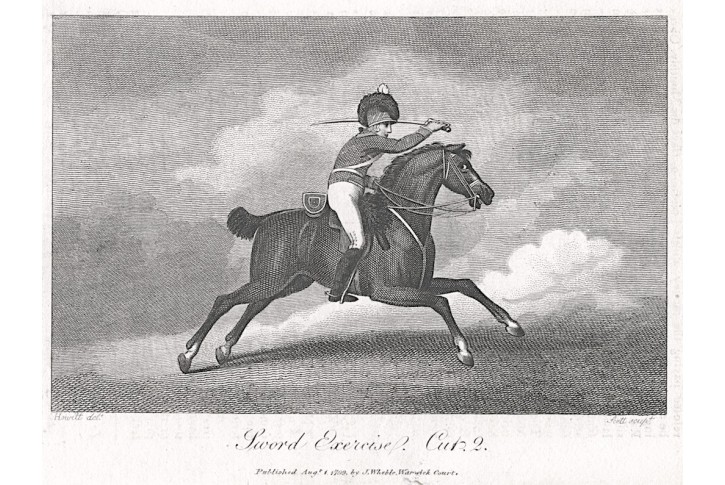 Kuň Exercise Cut 2., Wheble, mědiryt, 1799