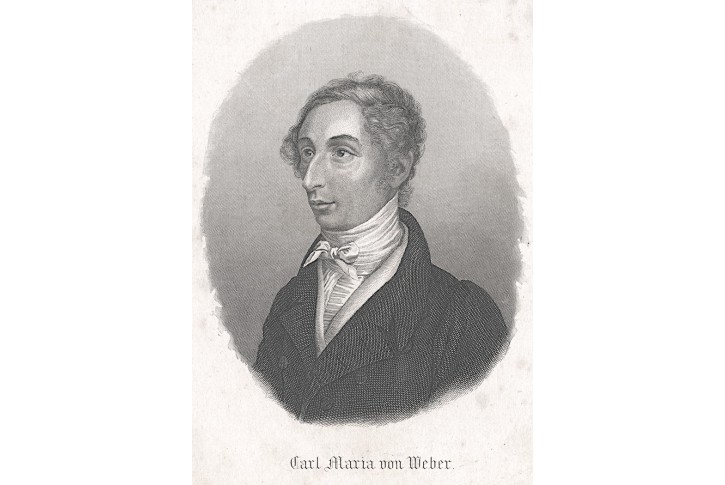 Carl Maria von Weber, oceloryt, (1840)