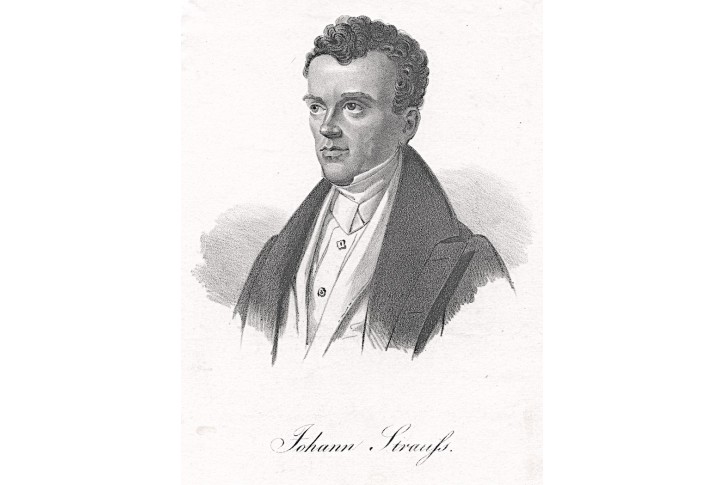 Johann Strauss, litografie, (1830)